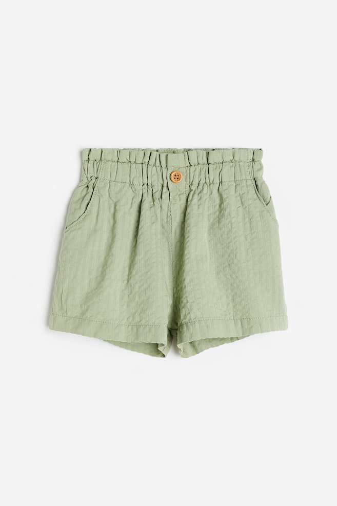 Paperbag-shorts - Lysegrøn - 1