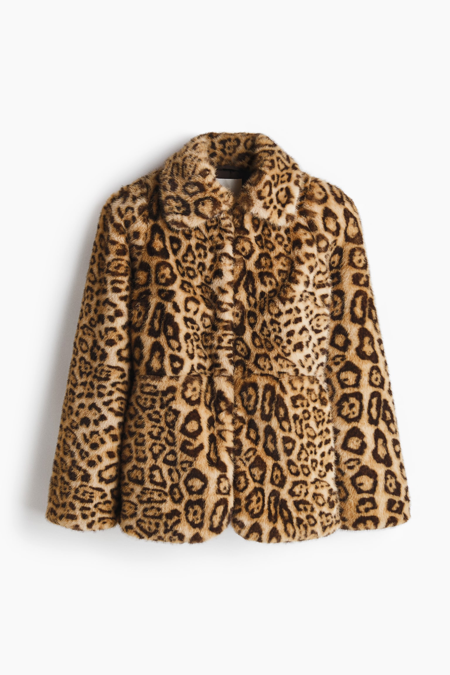 Shoulder-pad jacket - Beige/Leopard print - 2