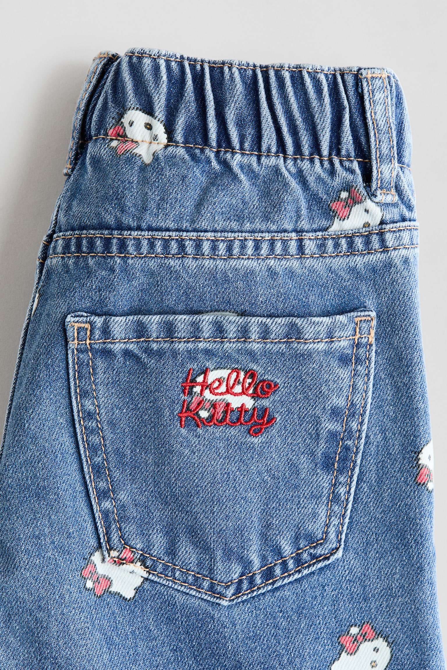 Printed Wide Leg Jeans - Denim blue/Hello Kitty/Denim blue/Bambi/Denim blue/Squishmallows - 3