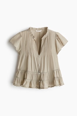 Blus med puffärm