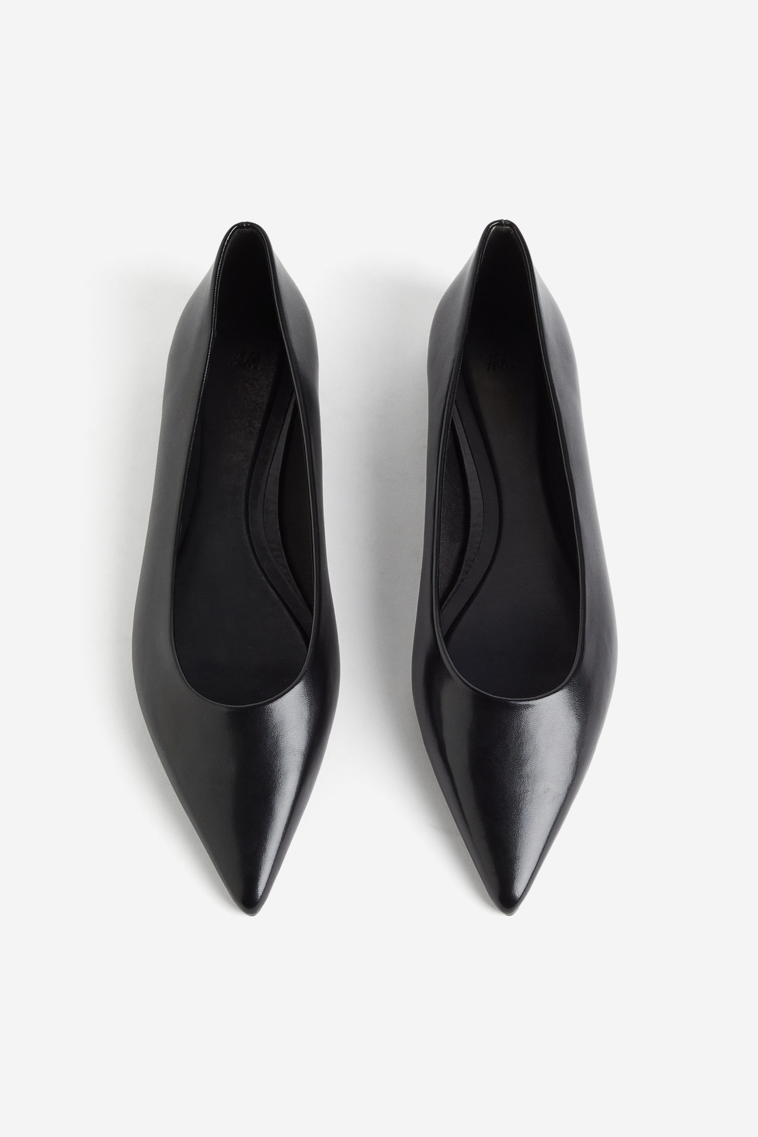 Pointed Ballet Flats - Black - 4