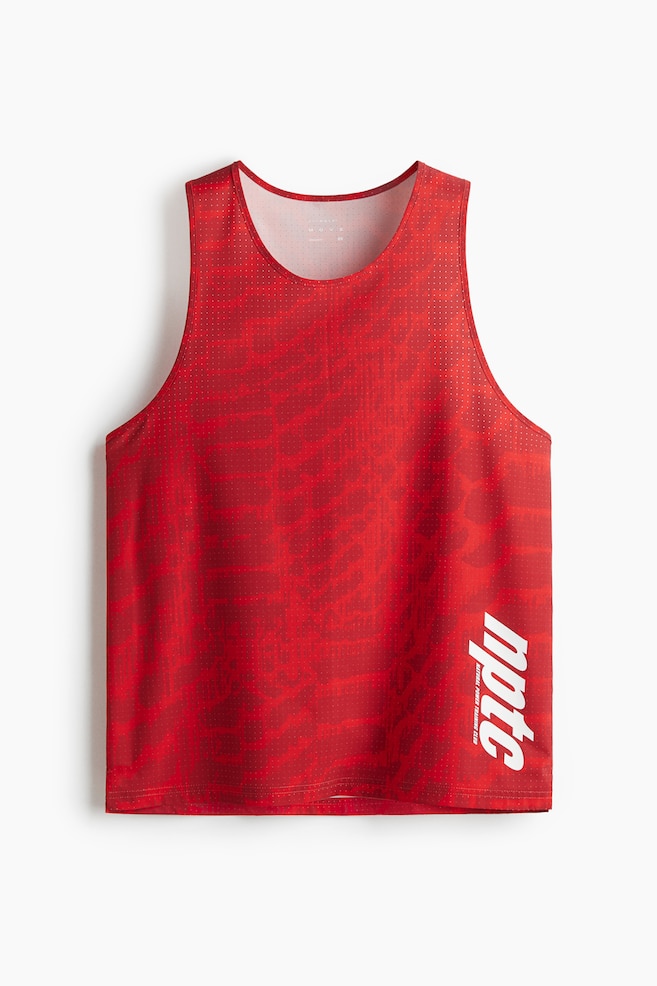 Sports vest top with DryMove™ - Red/Patterned - 1