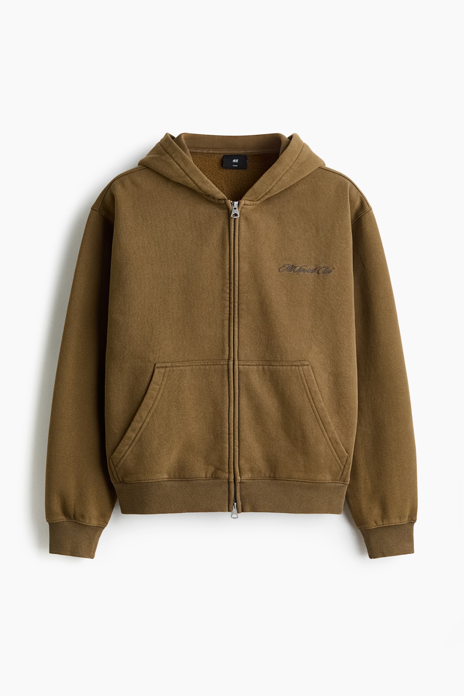 Loose Fit Zip-through hoodie - Khaki green/Light blue/All Sports Club/Navy blue/ASC - 2