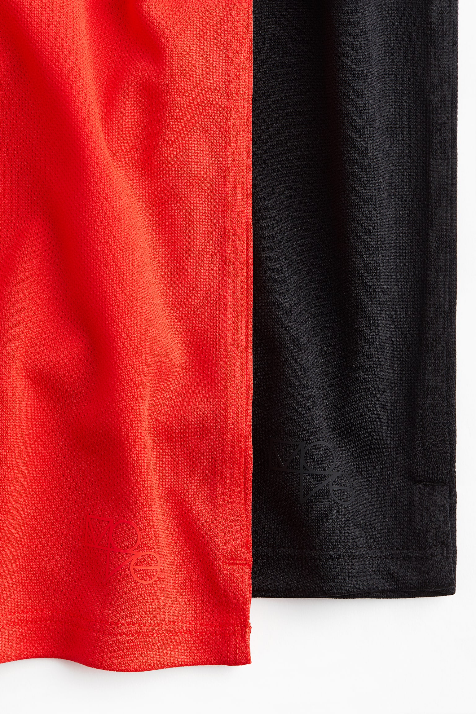 2-pack sports shorts in DryMove™ - Red/Black/Black - 2