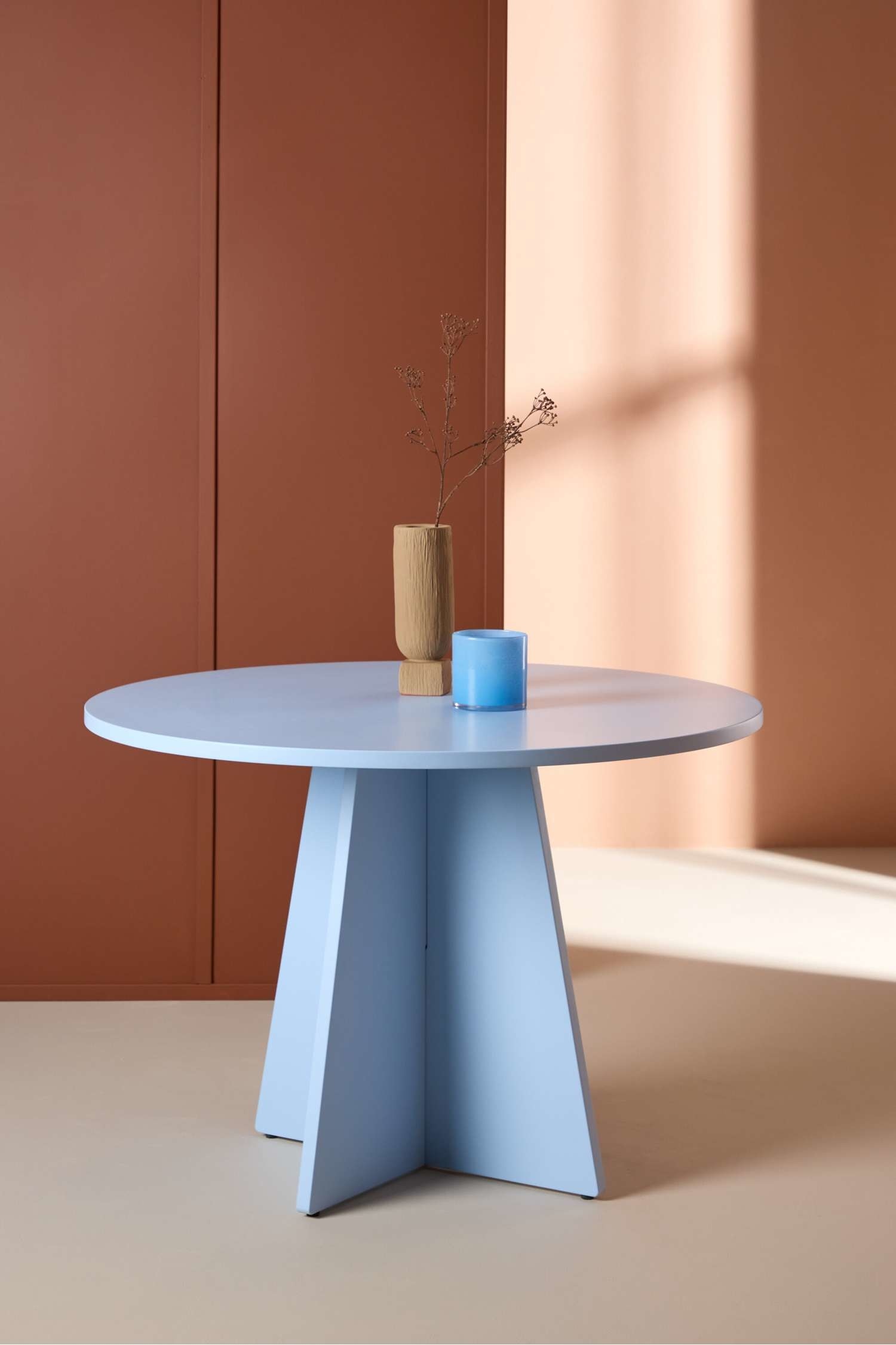 Bootcut Round Dining Table - Mdf, Bleu
