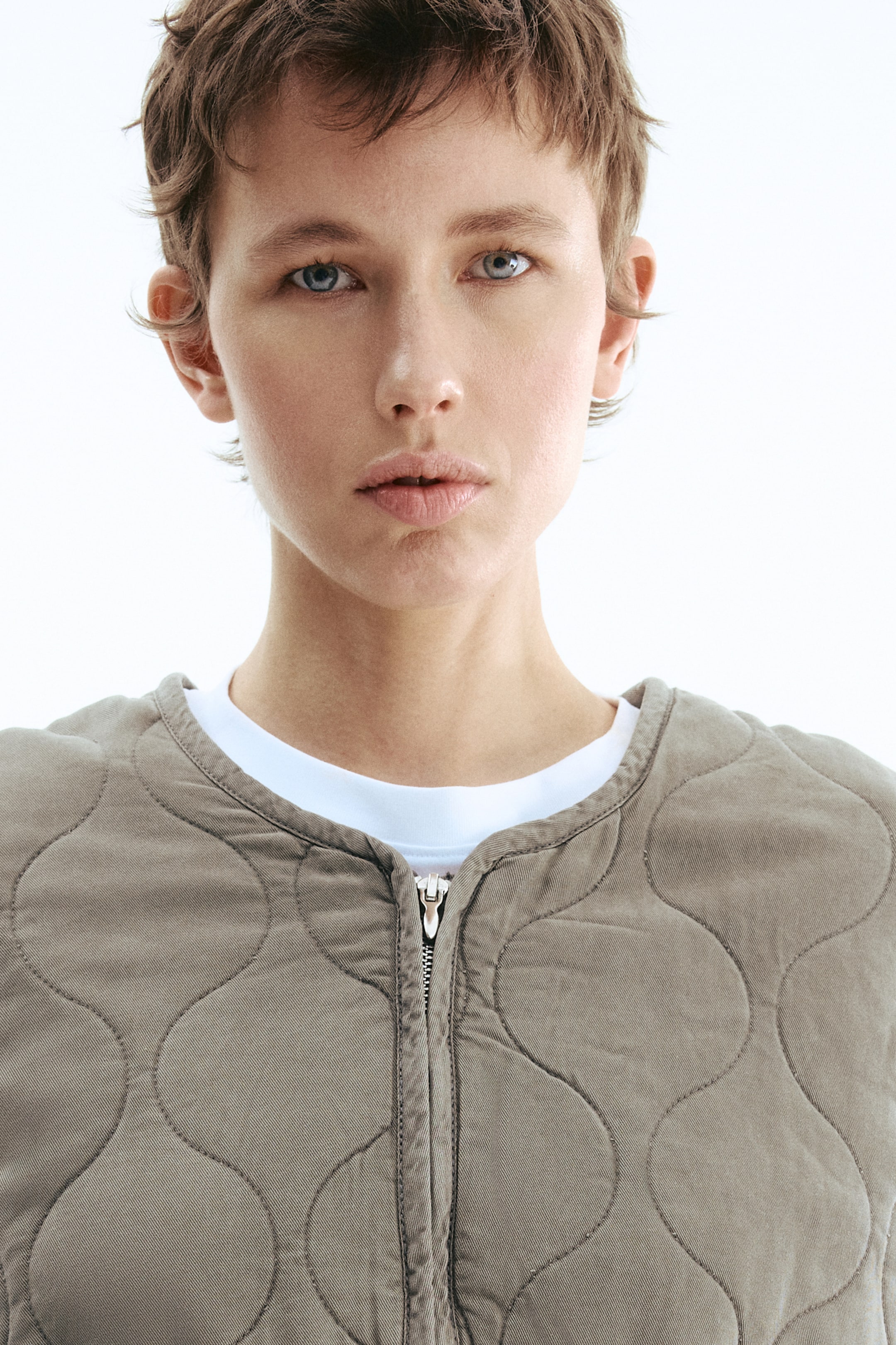 Женские куртки H&M Quilted Twill Jacket — фото 3