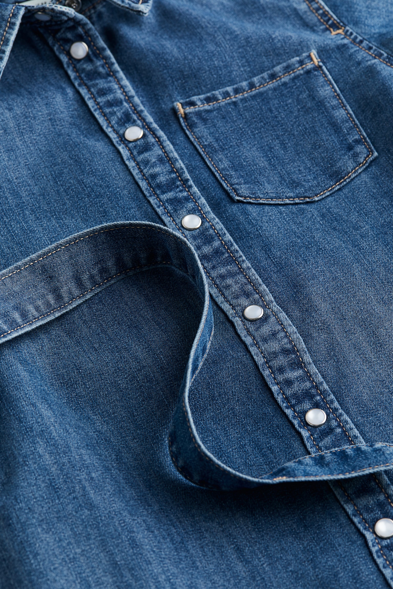 Váy sơ mi denim - Màu xanh denim - 2