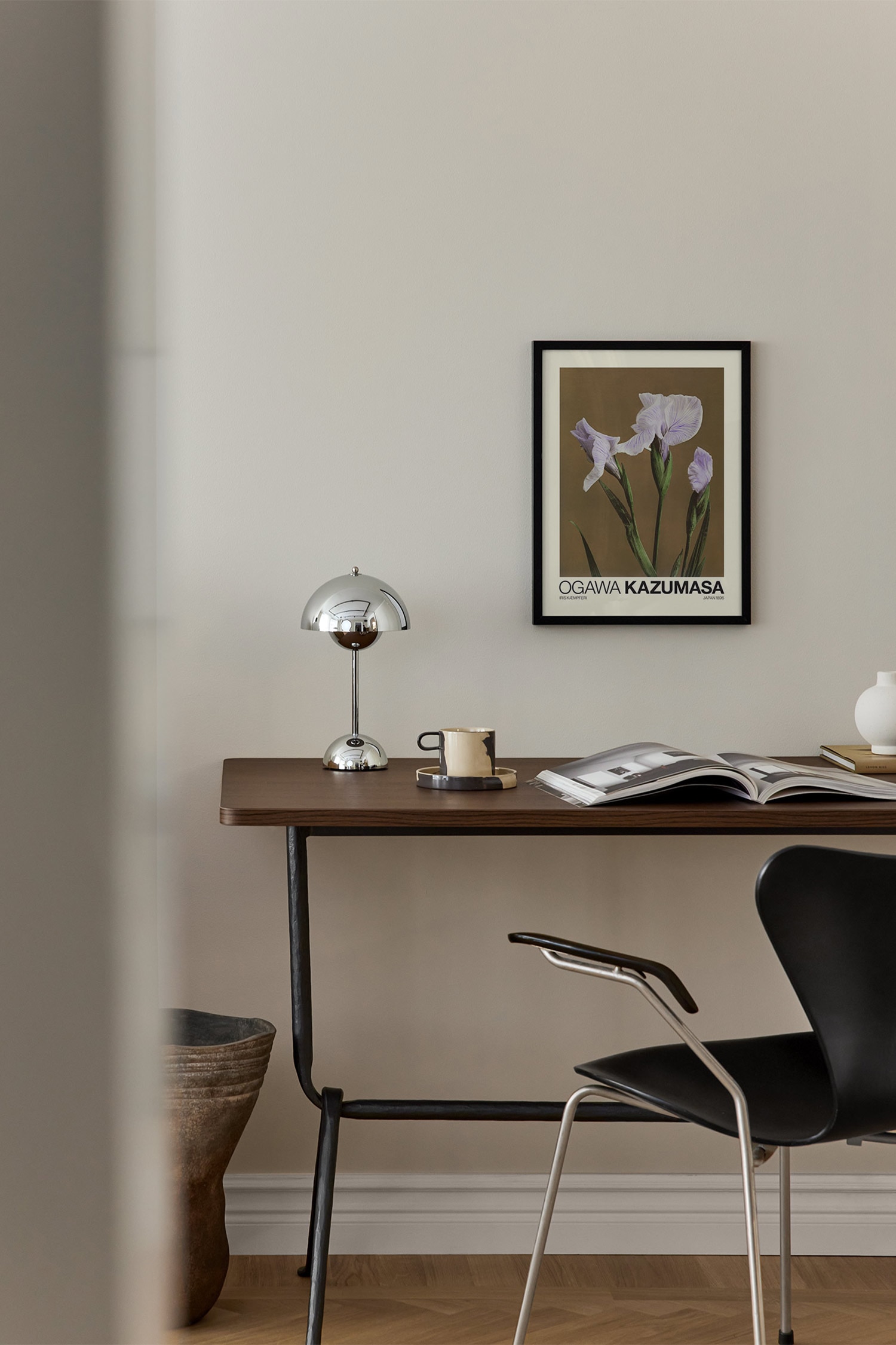 Iris Kæmpferi By Kazumasa Plakat - Grøn/brun/lilla