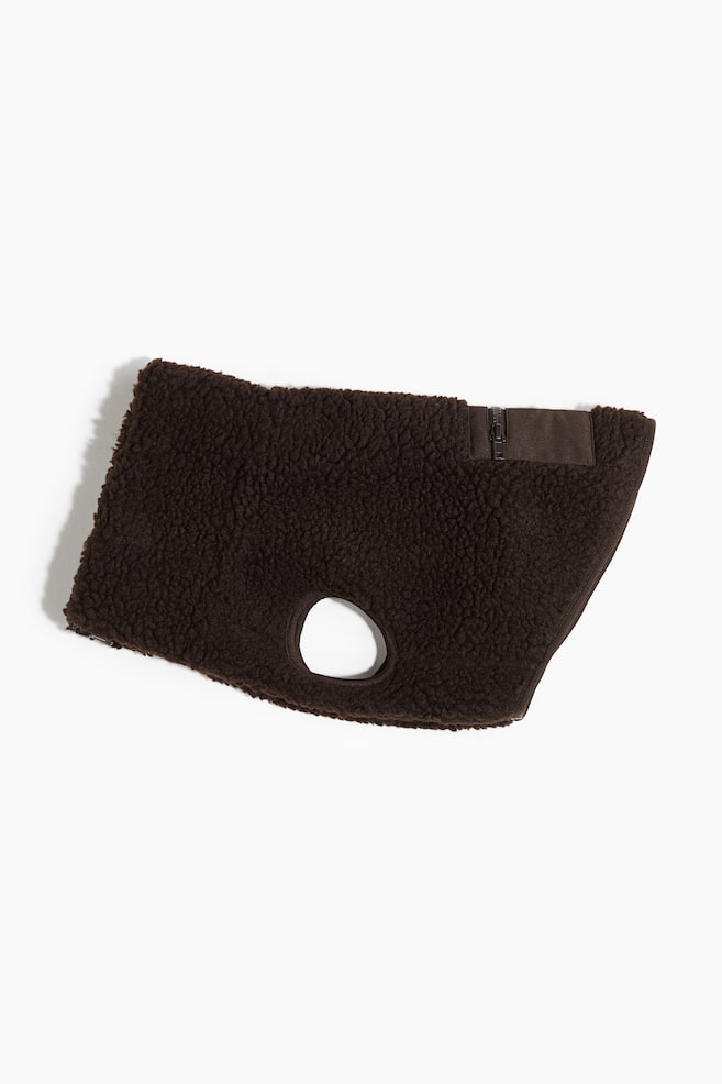 Teddy dog jacket - Dark brown/Beige/Light grey/White - 1