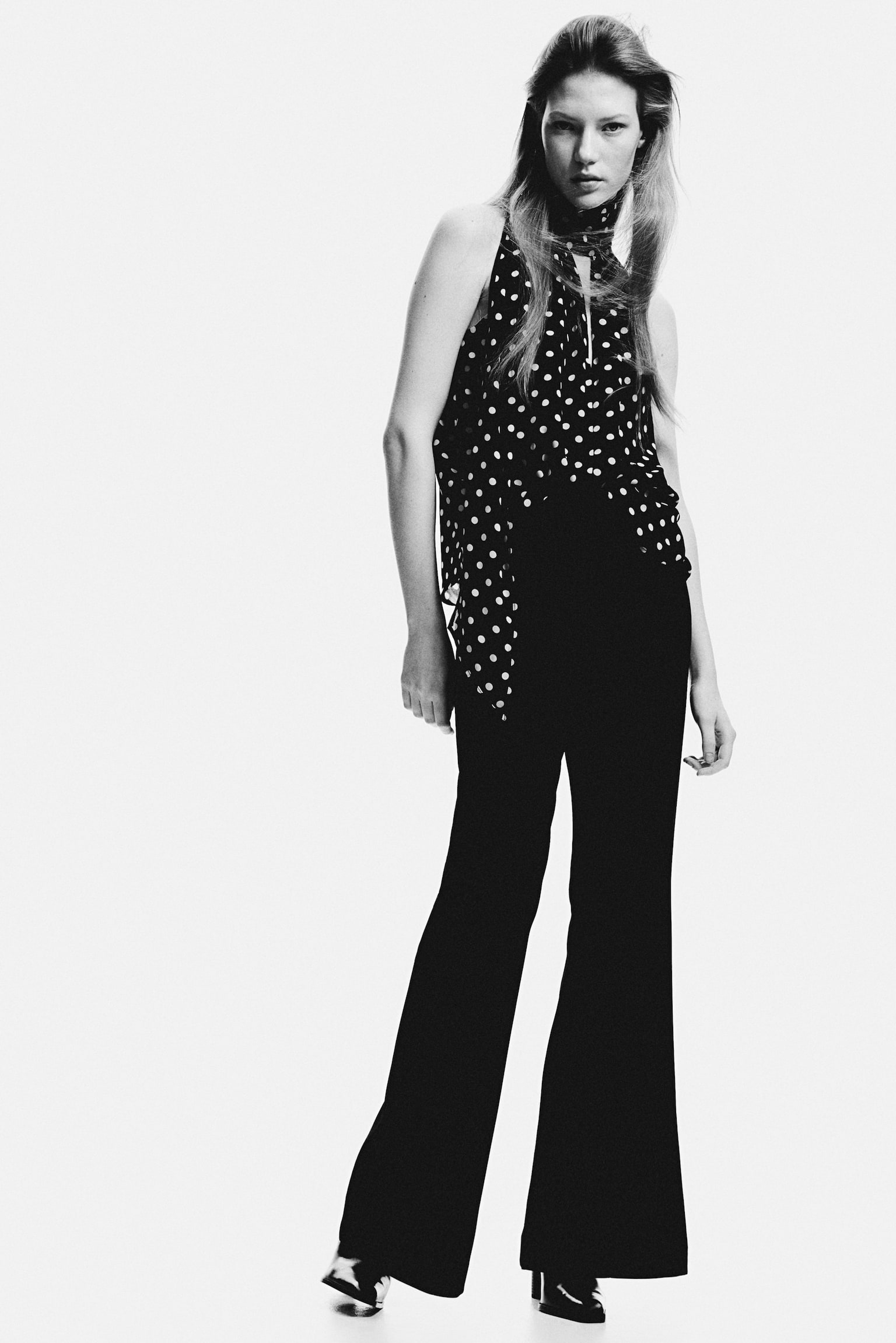 Flared tailored trousers - Black - 3