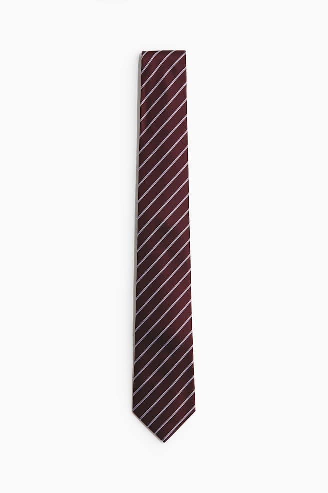 Patterned tie - Burgundy/Striped/Dark blue/Striped/Black/Striped/Light blue/Striped - 1