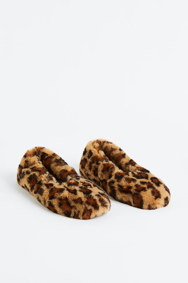 Soft indoor slippers - Light brown/Leopard print/Black/Beige/Orange - 3