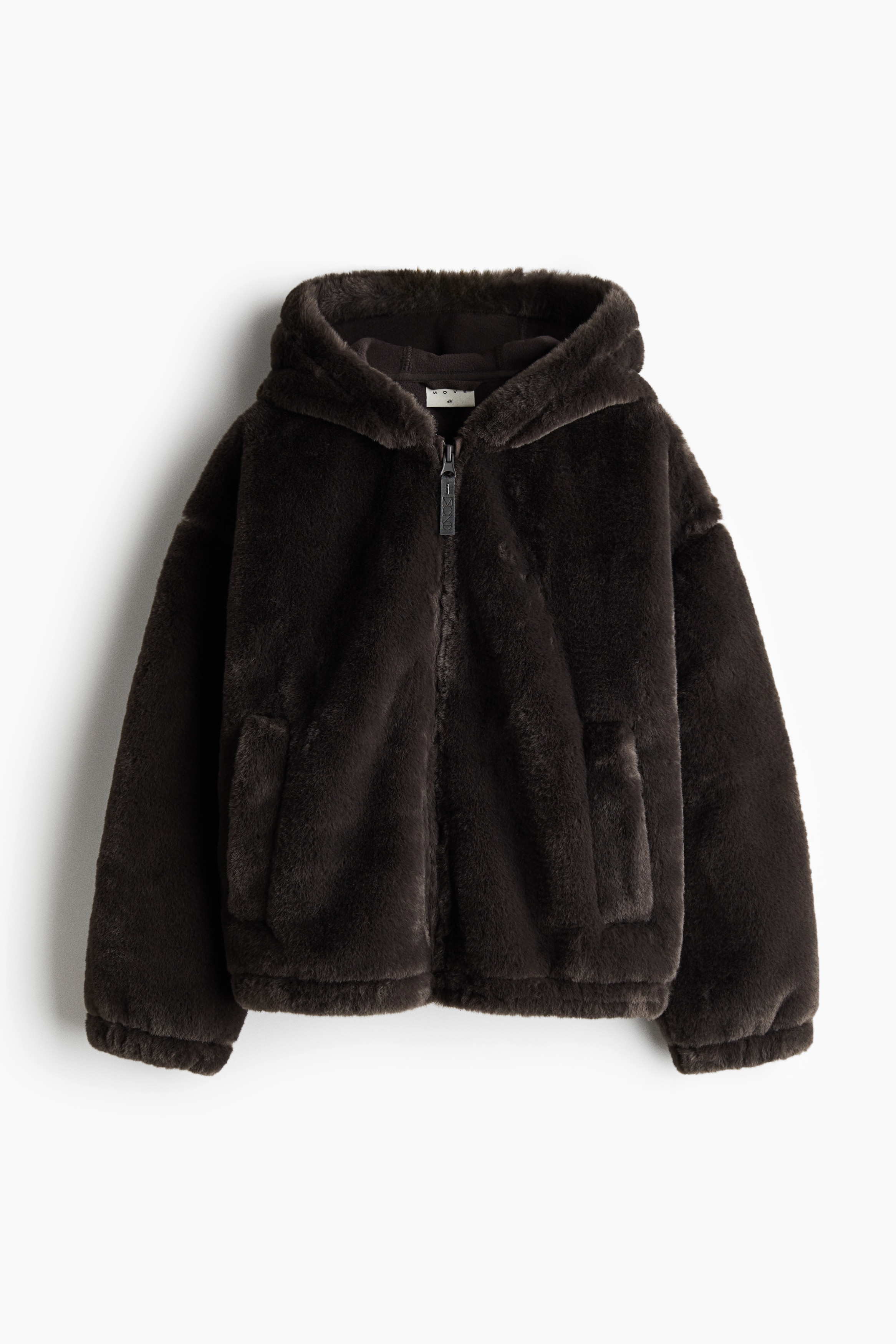 H & M - Hoodiejacke aus Teddyfleece - Braun - Kinder