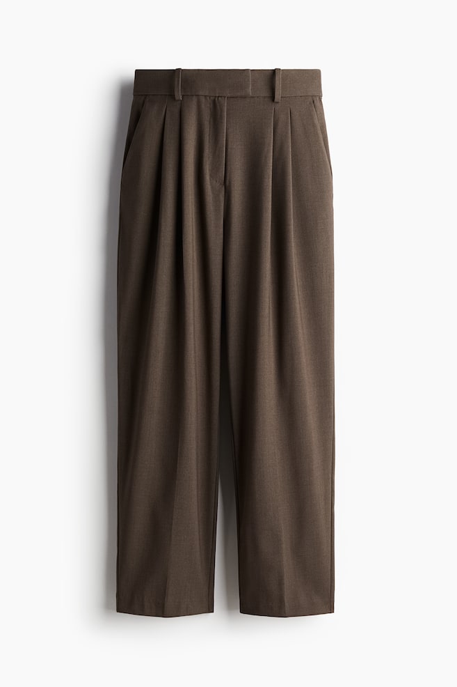 Ankle-Length Pants - Brown/Black/Pale beige/Light taupe - 1