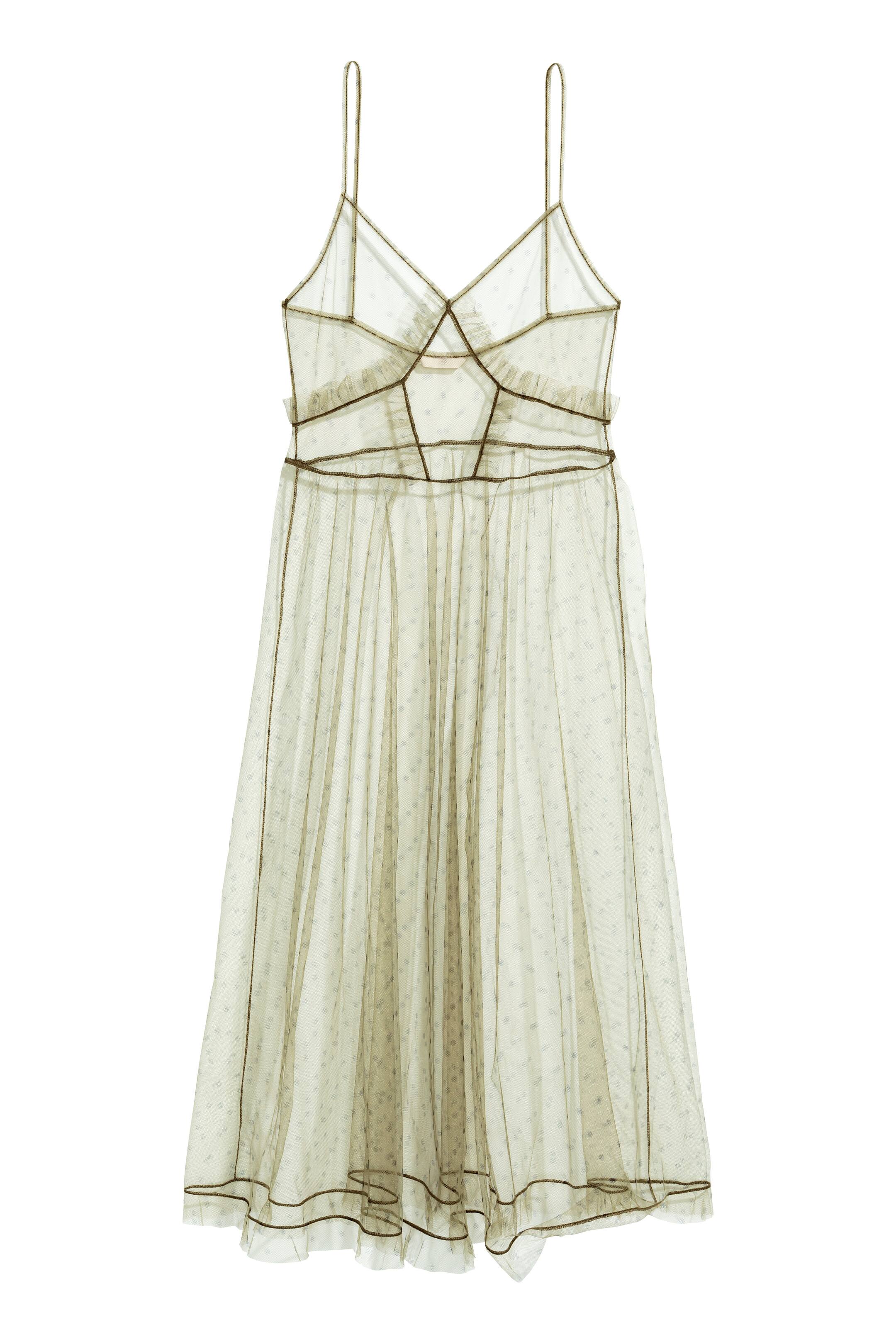 Agrandir l'image: Robe transparente en mesh - Kaki clair - FEMME | H&M FR 1