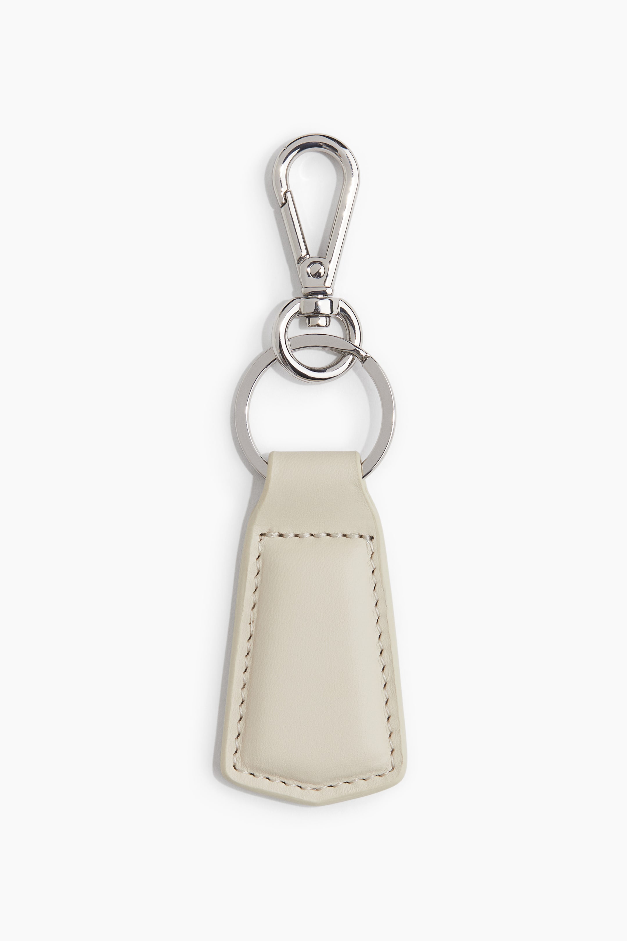 Keyring with leather strap - Light beige - Men | H&M GB 1