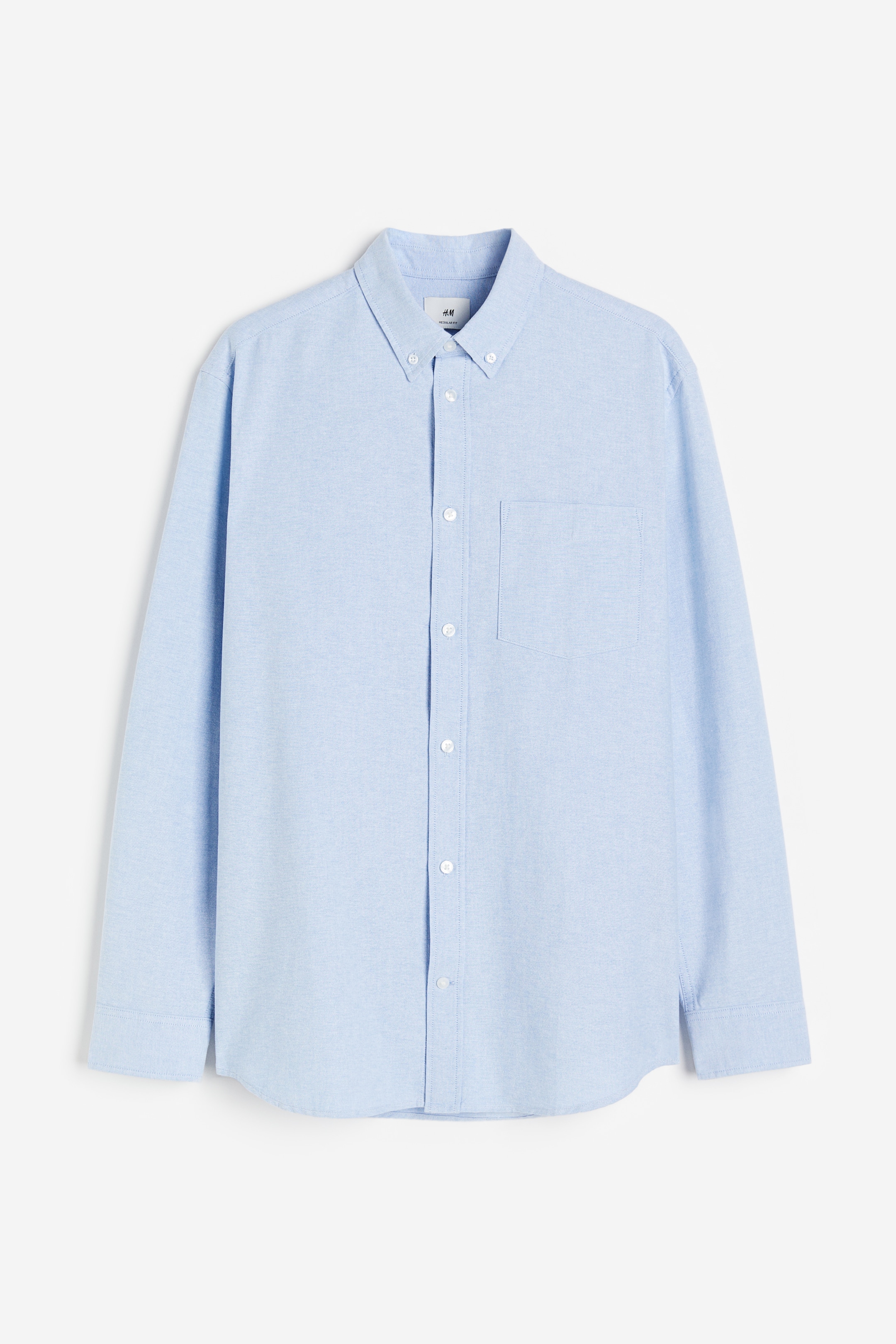 Regular Fit Oxford shirt - Long sleeve - Regular length - Light blue ...