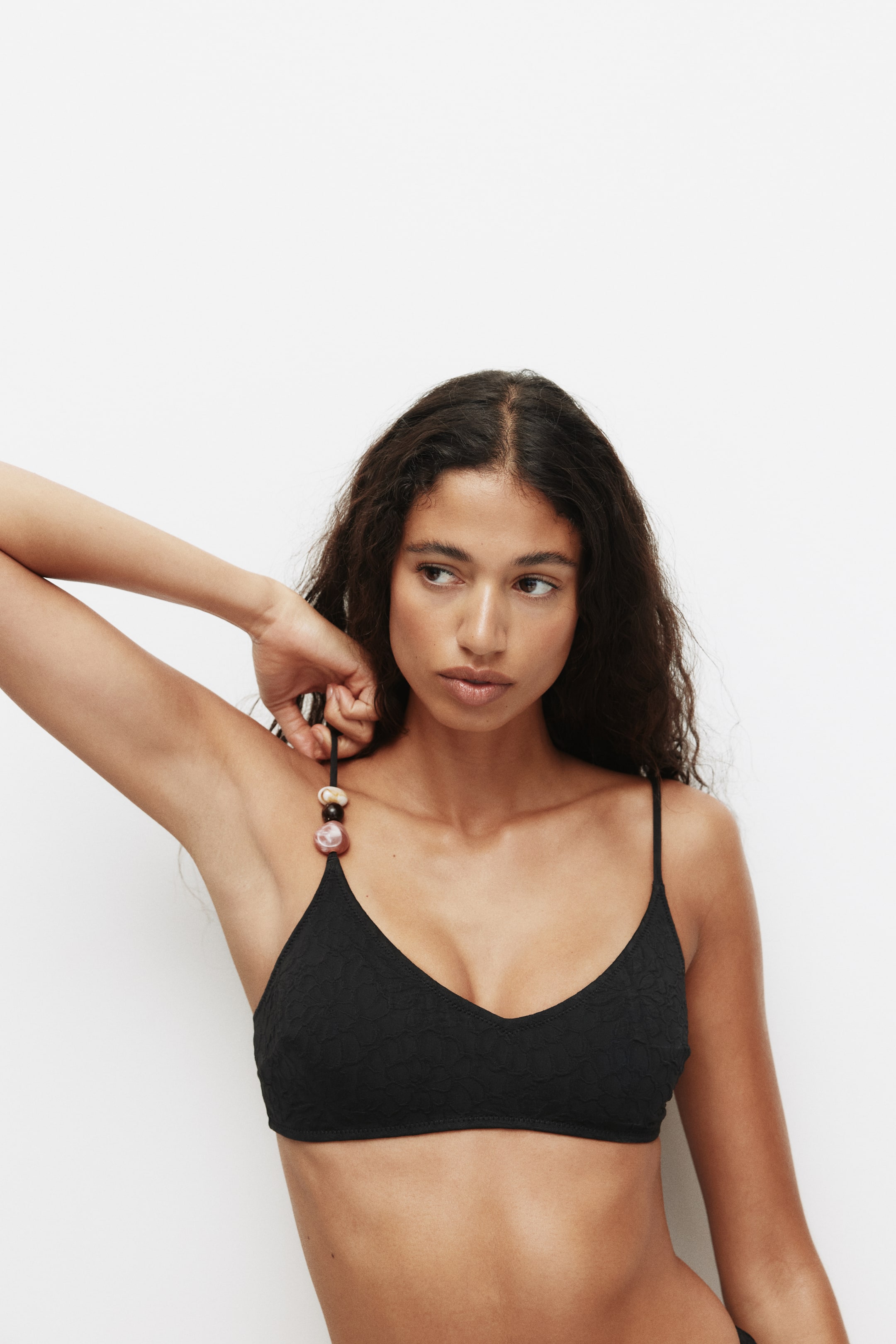 View larger image: Padded bikini top - Black | H&M IN 1