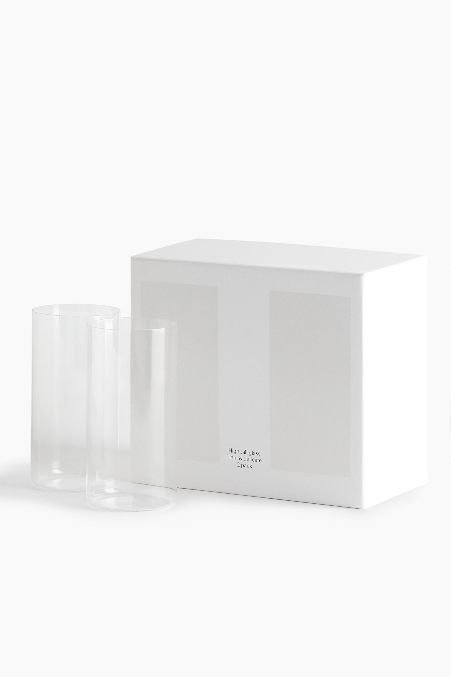 Pack de 2 copos de vidro altos - Transparente - 4