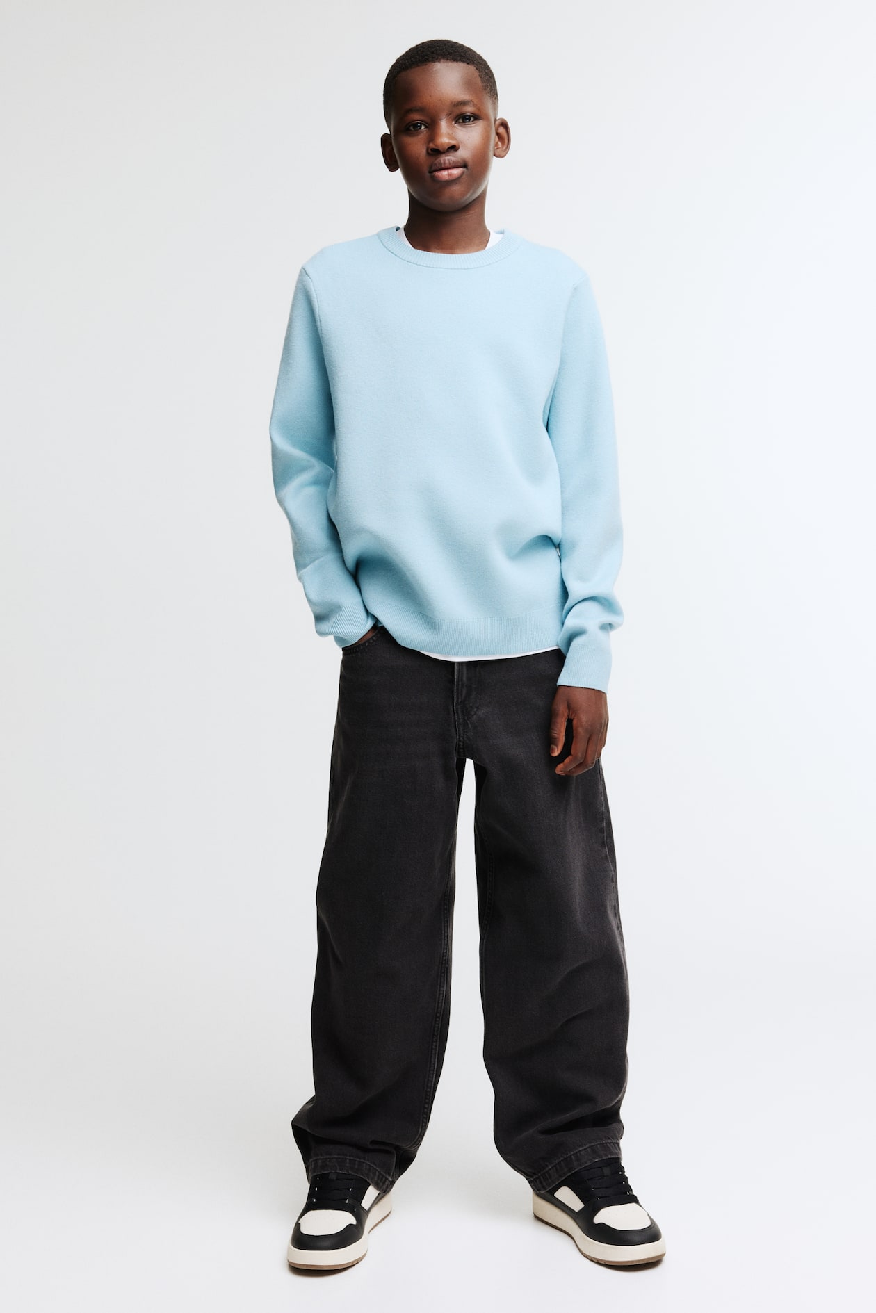バギーフィットデニム - Washed black - Kids | H&M JP