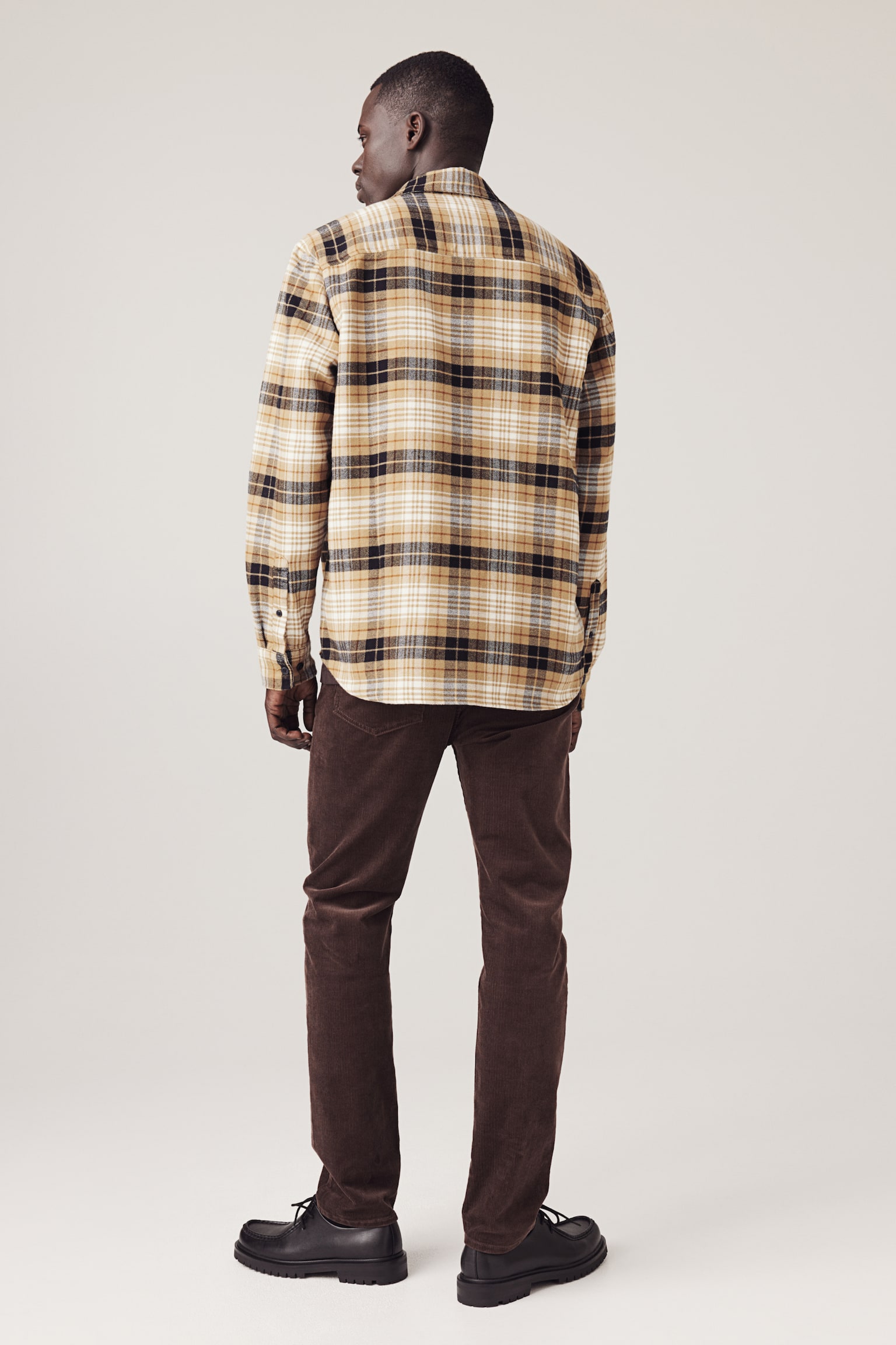 Regular Fit Flannel shirt - Beige/Checked/Red/Black checked/Dark blue/Checked - 4