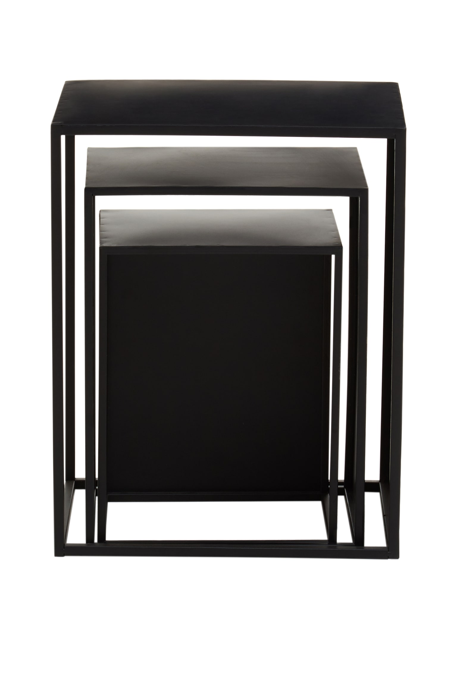 Avento S/3 Rectangular Side Tables - Black - 2