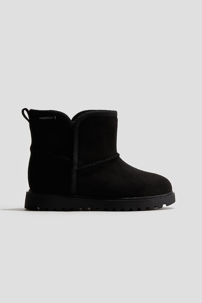 Warm-Lined Waterproof Boots - Black - 1
