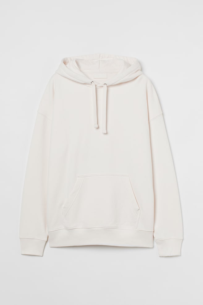 Oversized Fit Cotton hoodie - Cream - 1