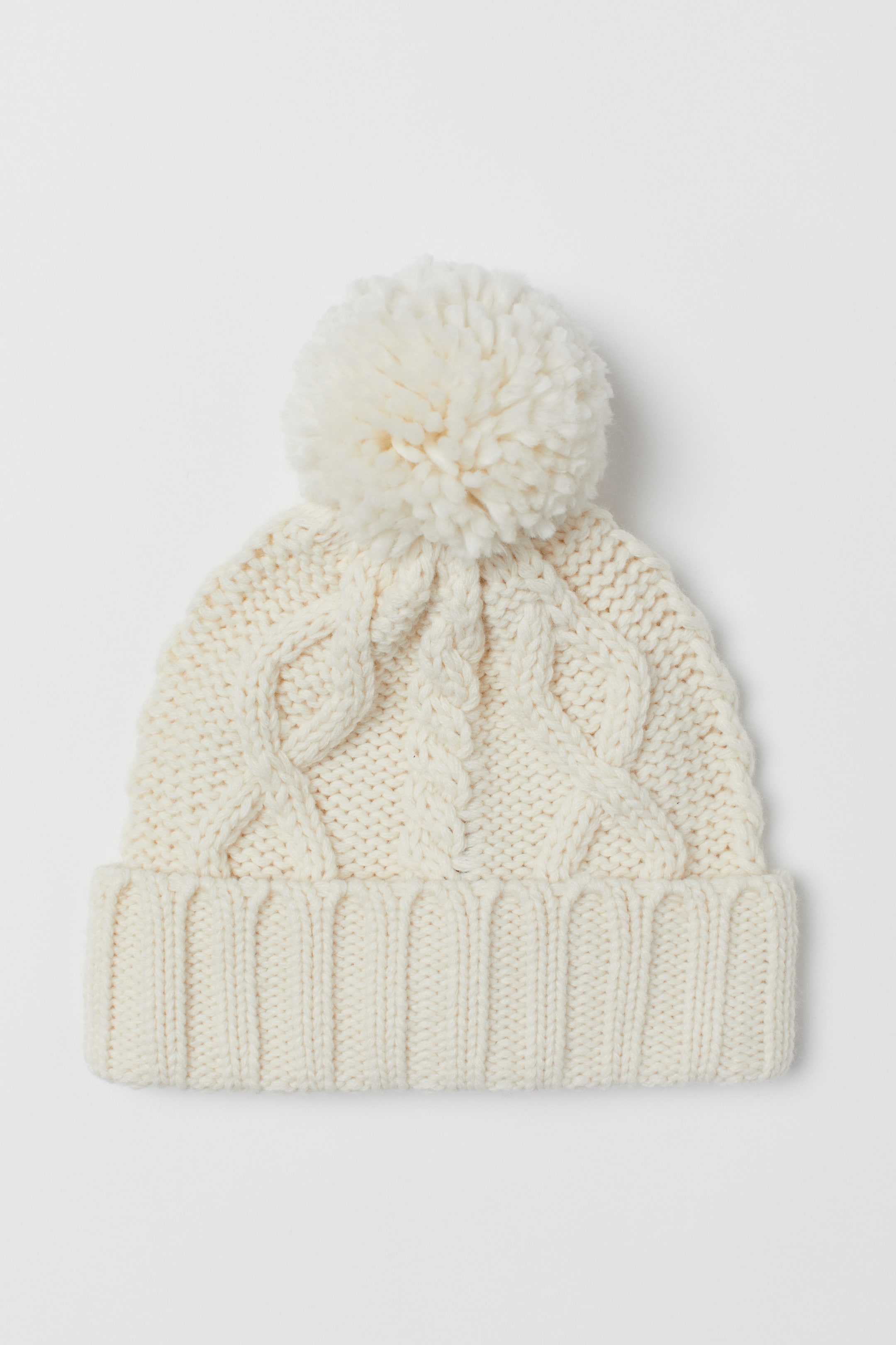 Agrandir l'image: Bonnet en maille torsadée - Écru - FEMME | H&M FR 1