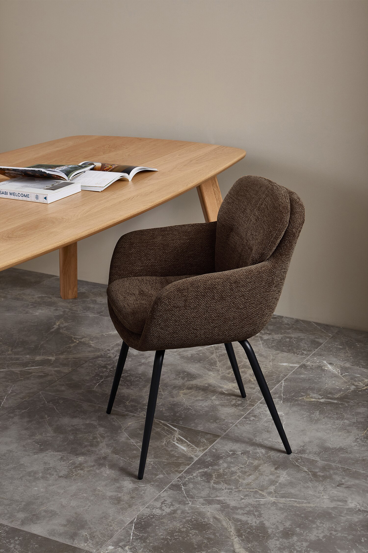 Runa Chaise De Salle À Manger - Set De 2 - Marron/Naturel/Marron