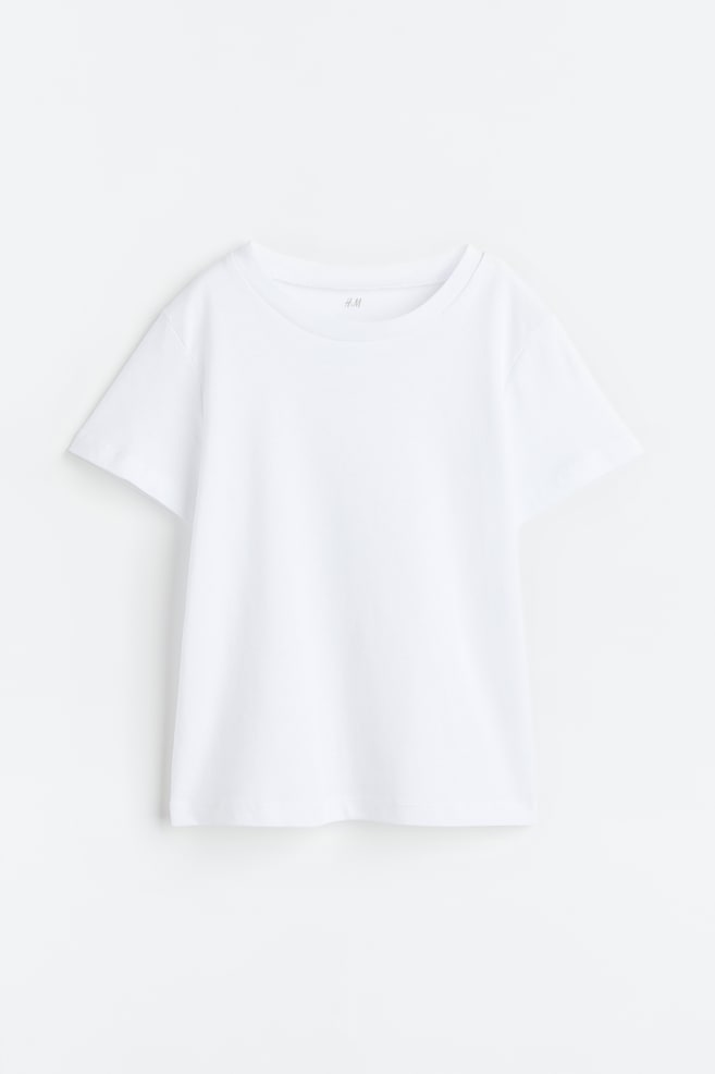 T-shirt in cotone - Bianco/Nero/Marrone chiaro/Blu/Blu scuro/righe/Grigio chiaro mélange/Blu/gamepad/Grigio mélange/T.rex - 1