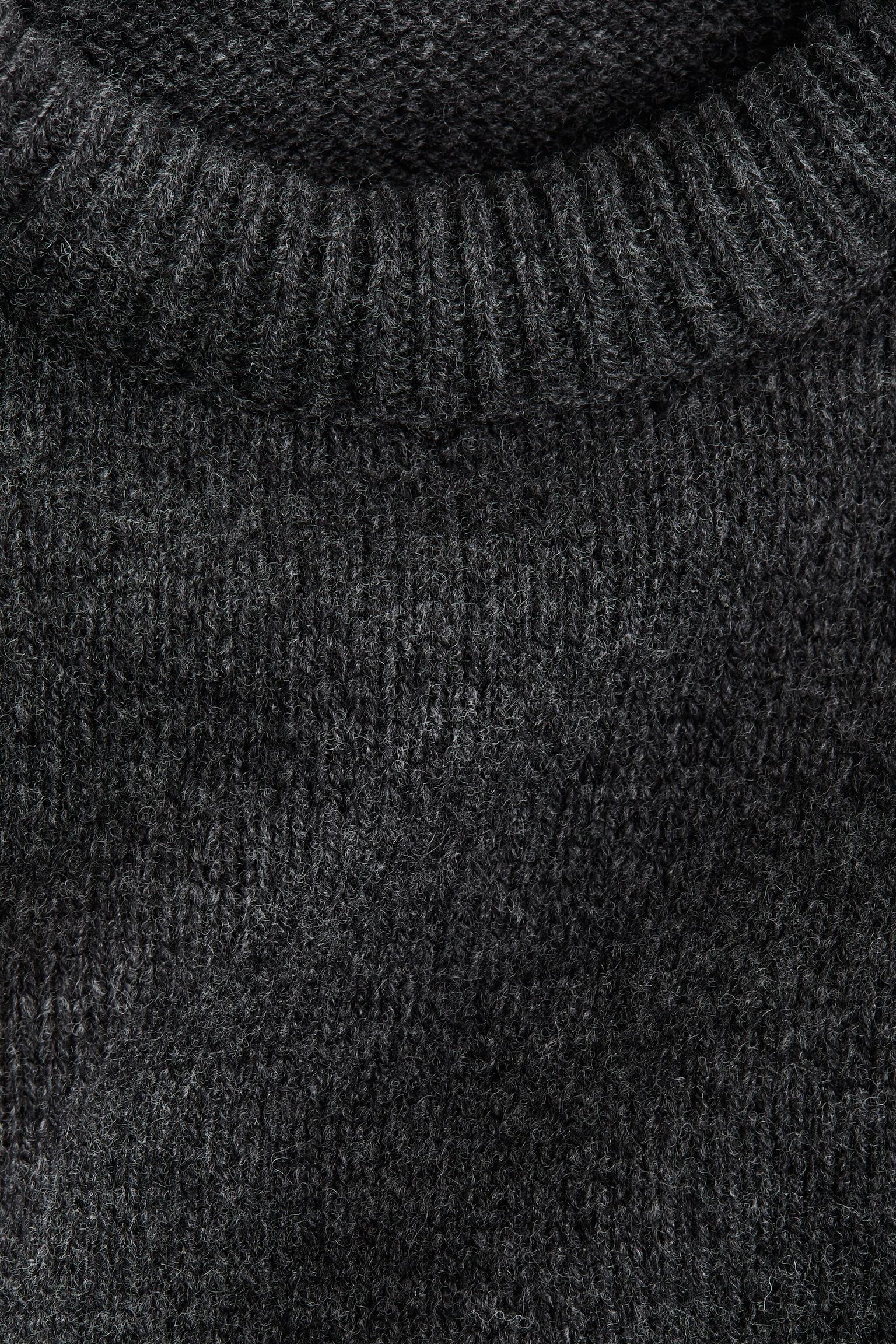 Pull en laine - Gris foncé chiné/Bleu marine - 4