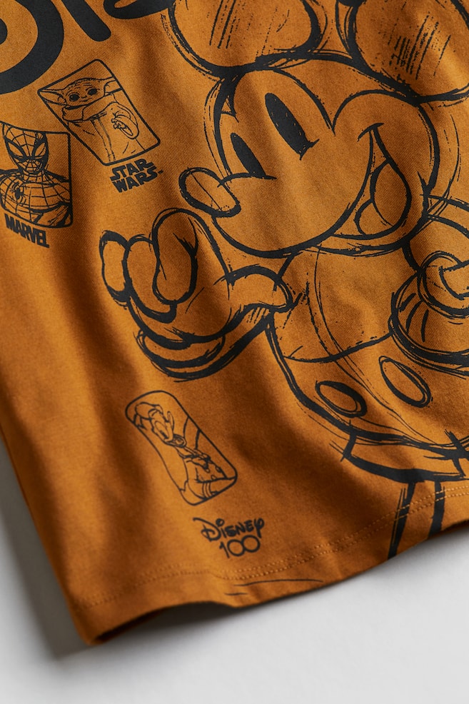 T-shirt en coton avec motif imprimé - Marron/Disney/Vert kaki/Batman - 2
