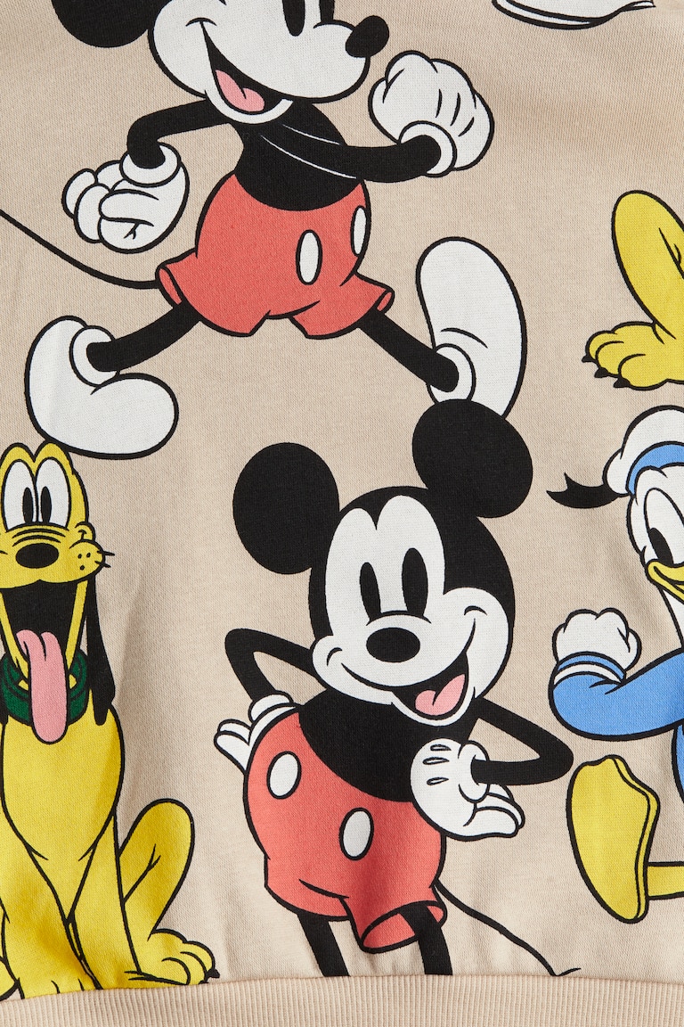 570】MICKEY MOUSE ミッキーマウススウェットパーカーベージュ メンズ