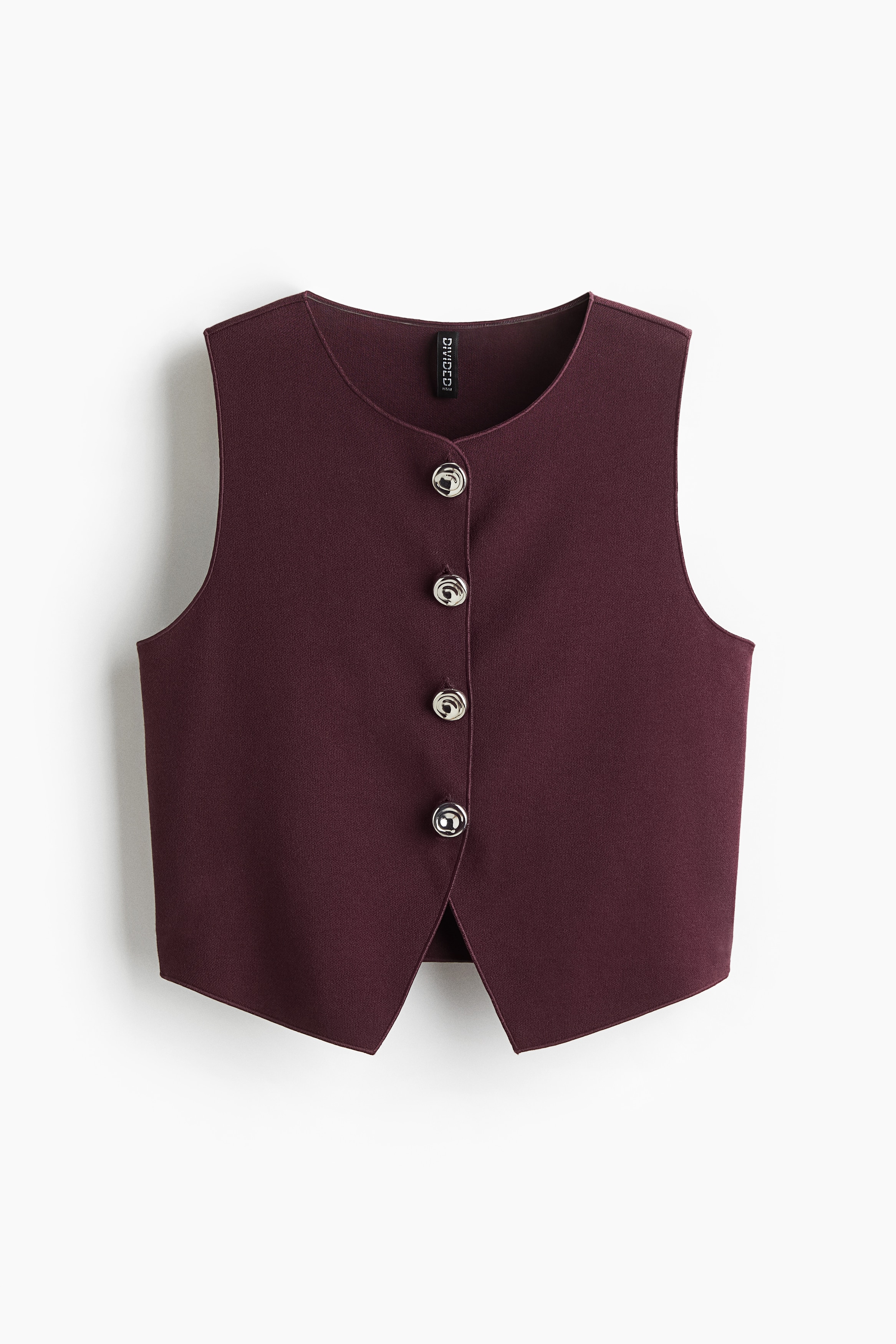 Weste aus Jersey - Weinrot/Hellblau/Schwarz/Hellgelb/Weiß