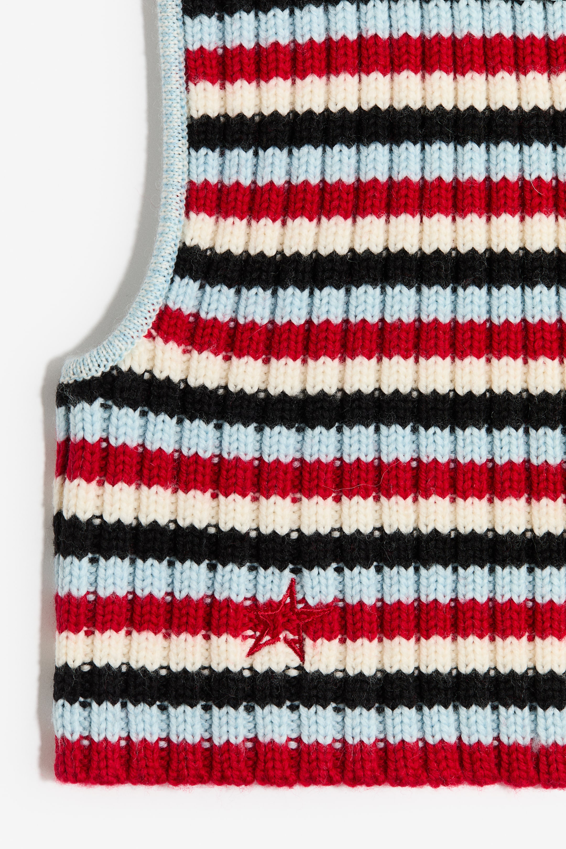 View larger image: Rib-Knit Wool Balaclava - Red/striped - Ladies | H&M PH 4