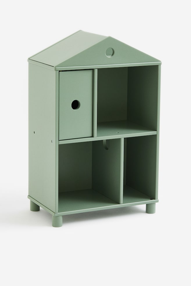 House-shaped cabinet - Green/White/Beige - 1
