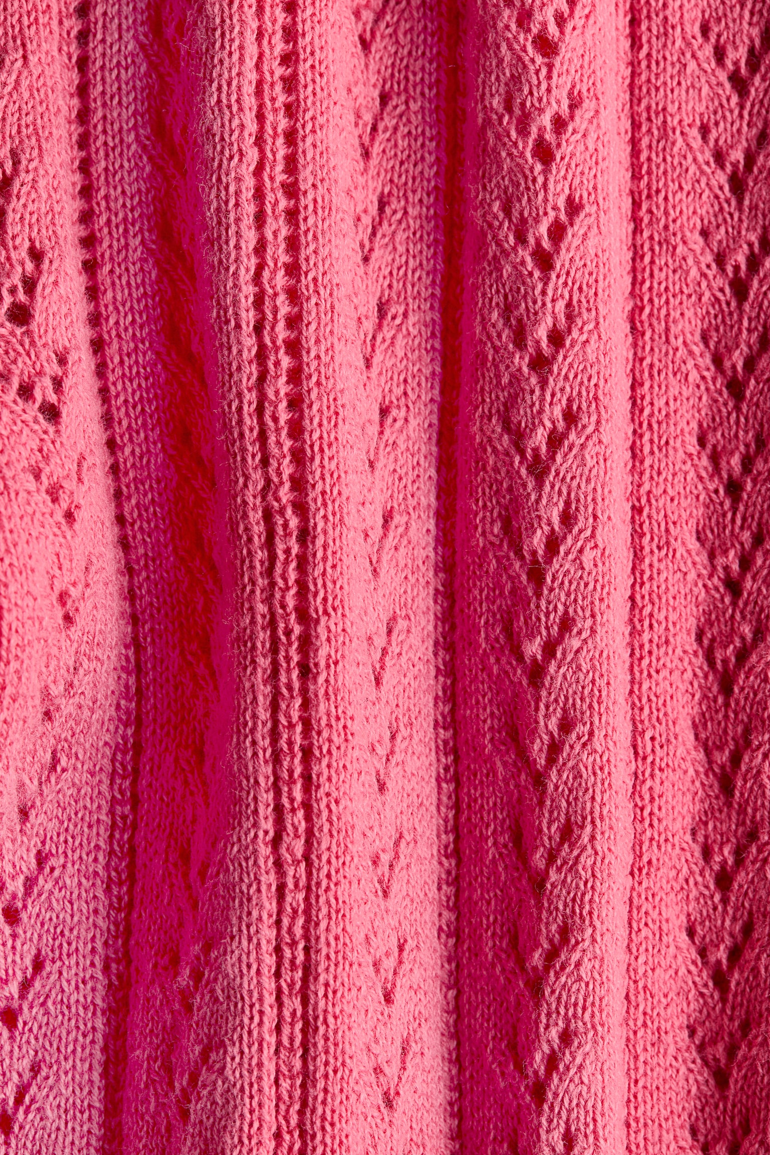 Pattern-knitted cotton cardigan - Hot pink/Light blue/Hearts/White/Light pink/Light pink/Cream/Yellow/Beige - 2