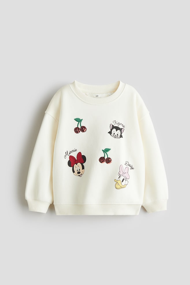 Printed sweatshirt - White/Minnie Mouse - 1