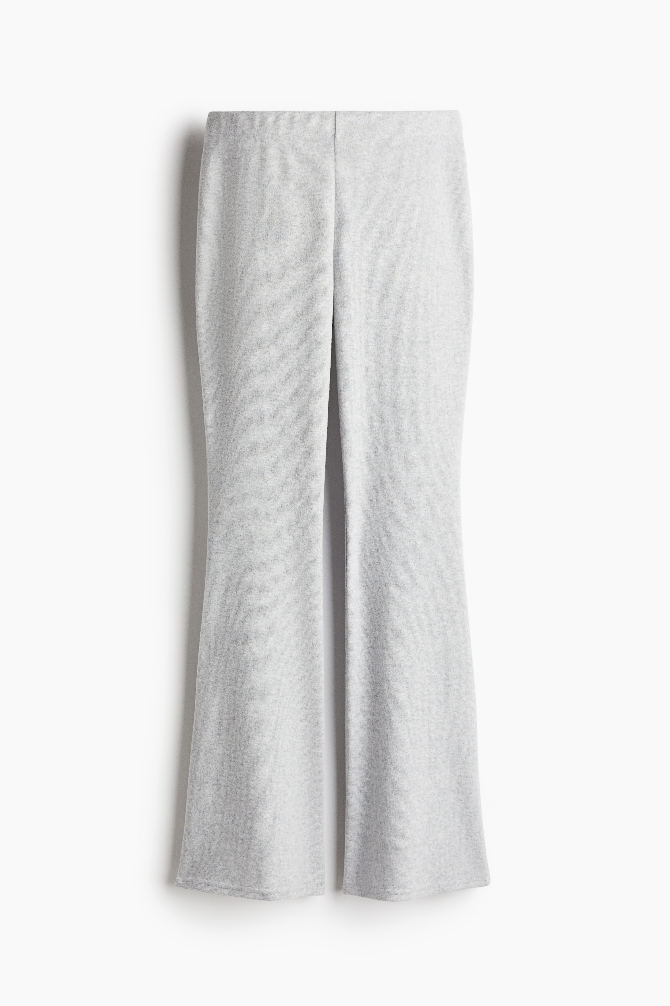 Signore - Grigio chiaro mélange Leggings svasati in maglia fine - Size: L  - H&M