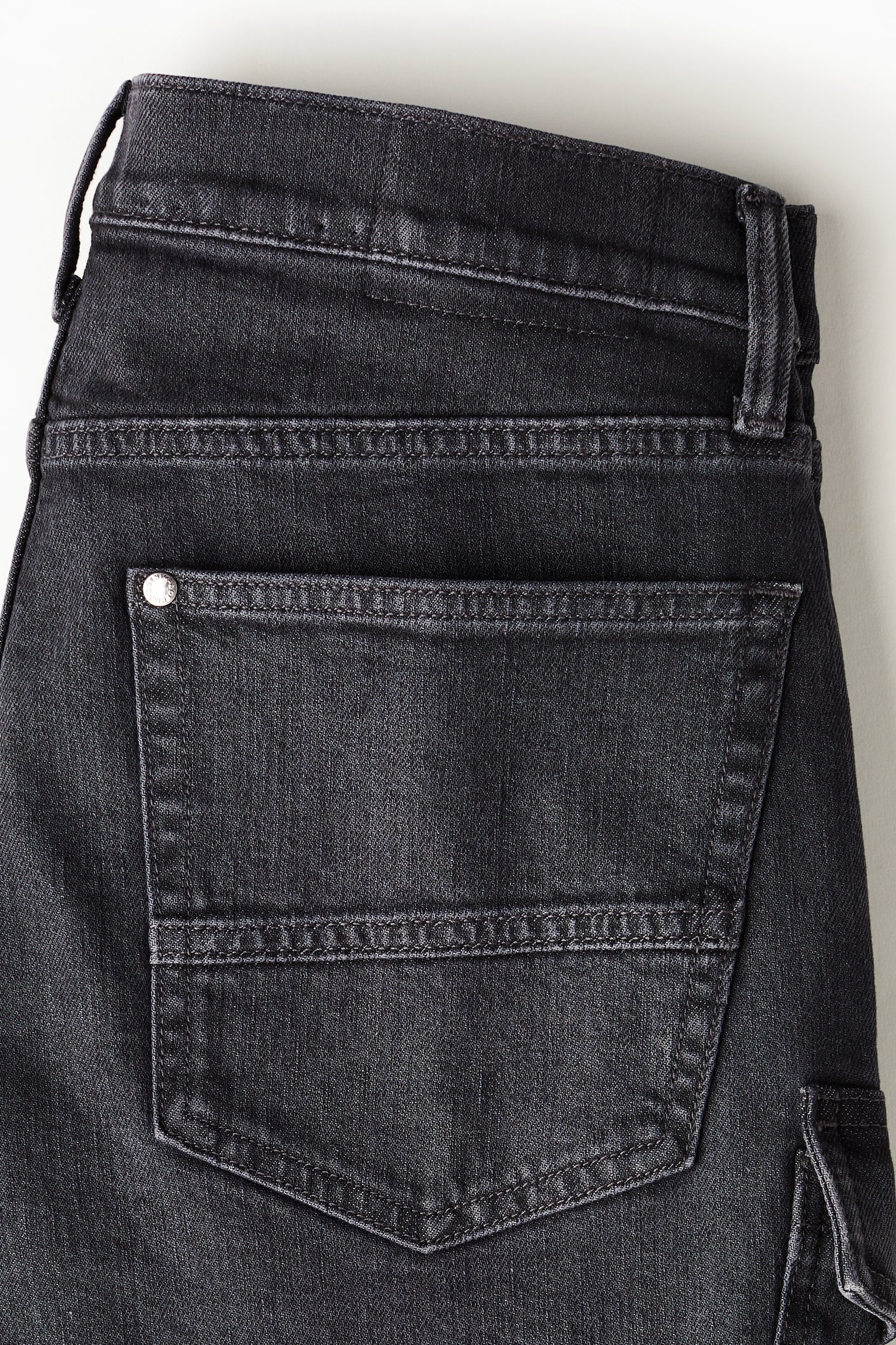 Slim Denim cargo shorts - Denim black - 3