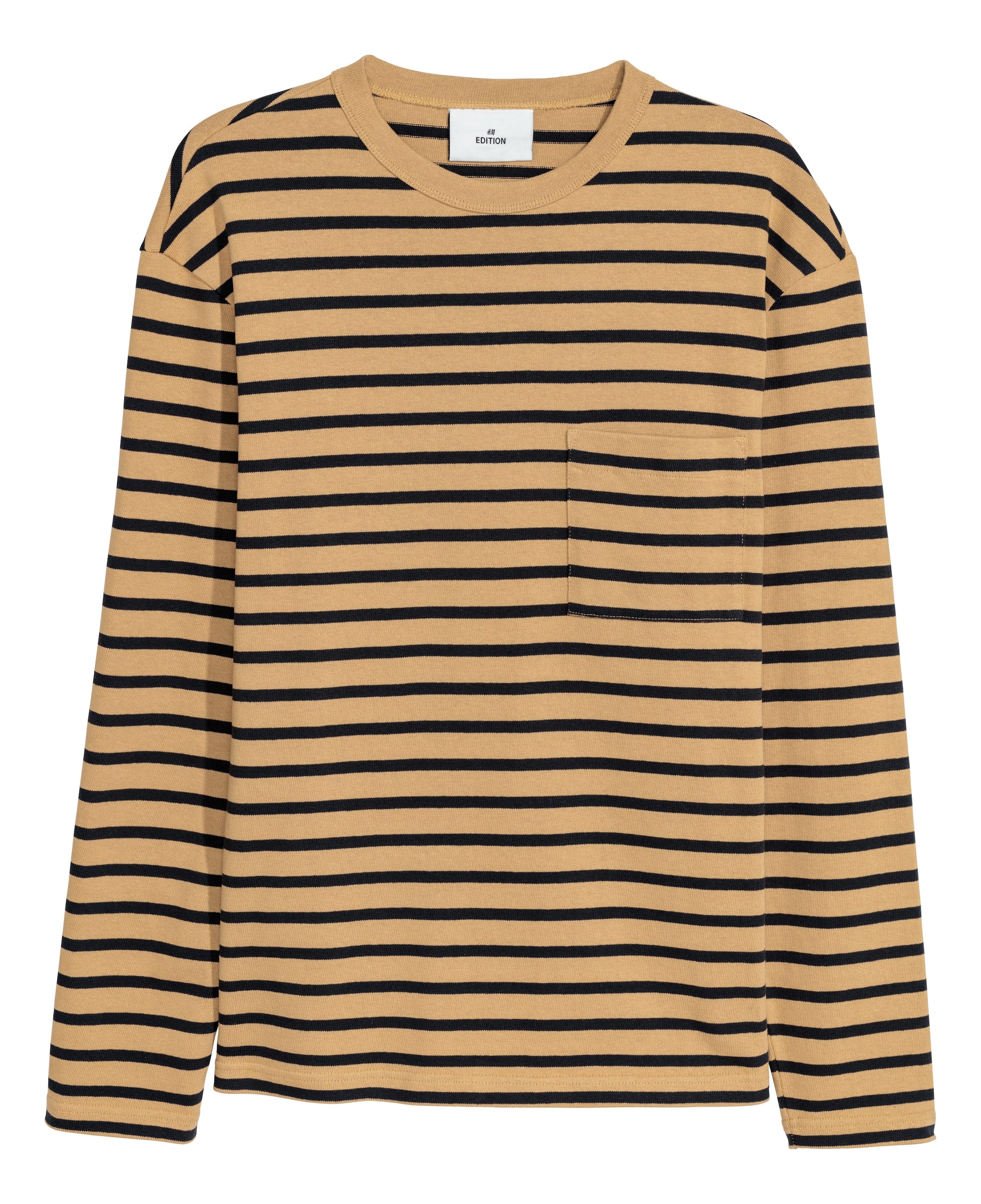 View larger image: Striped cotton top - Dark beige/Black striped - Men | H&M GB 1