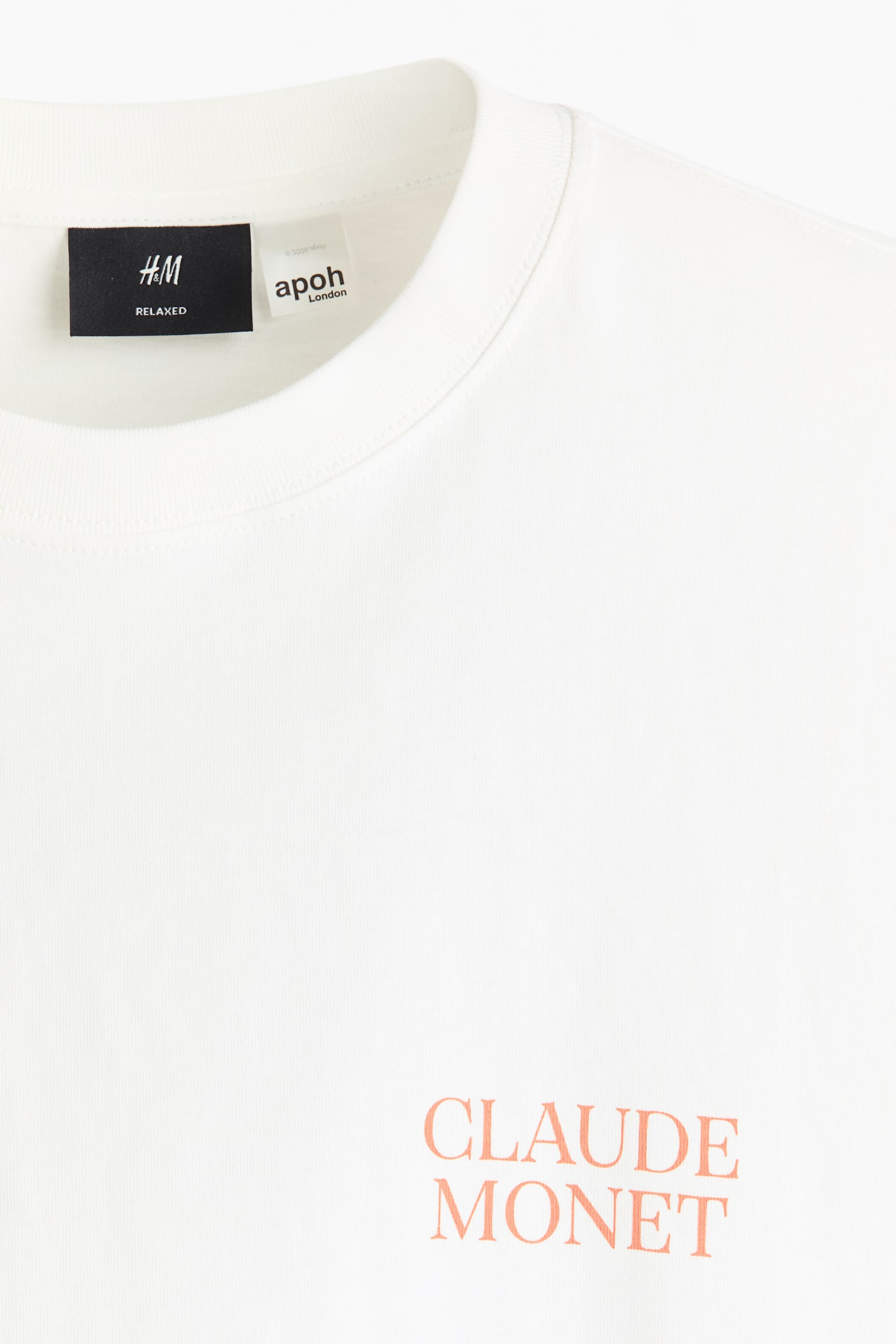 T-shirt Loose Fit-Biały/Monet - 4