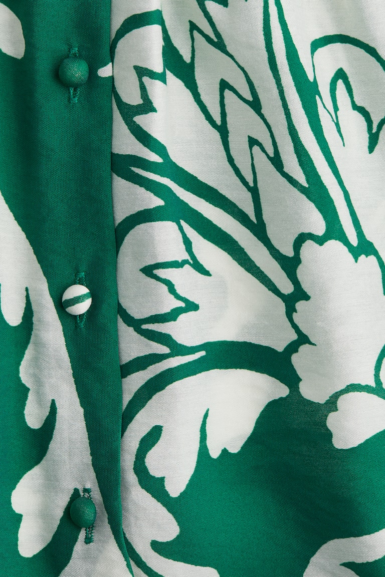 Women's Green/patterned Button-Front Tunic Dress | H&M US