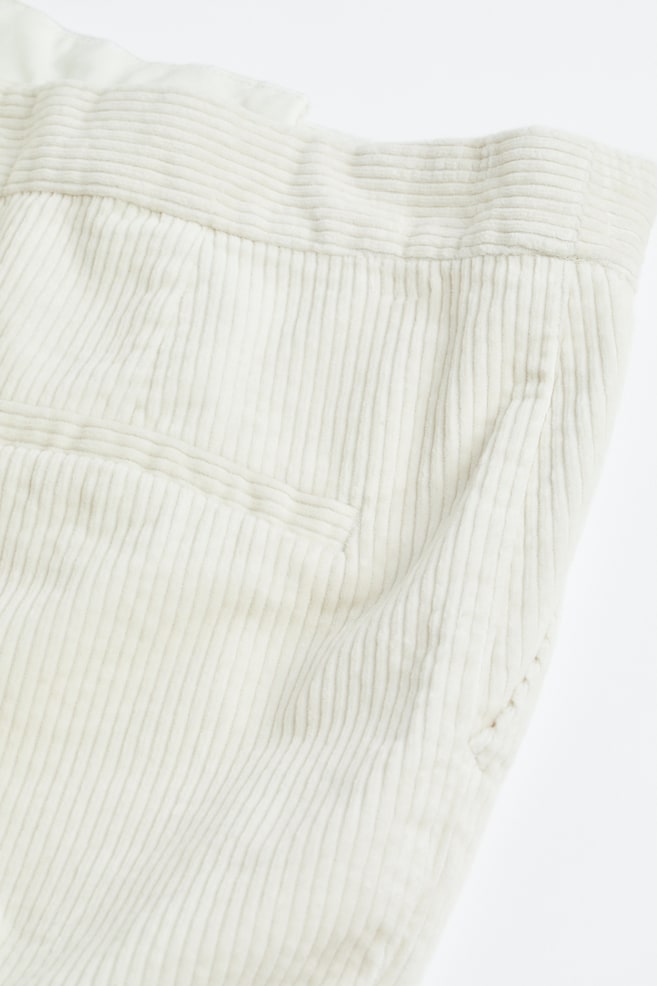 Flared corduroy trousers - Cream - 8