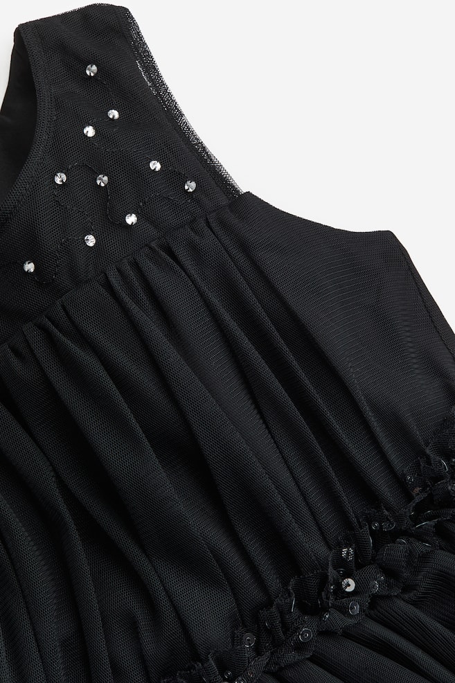 Embellished tulle dress - Black - 4