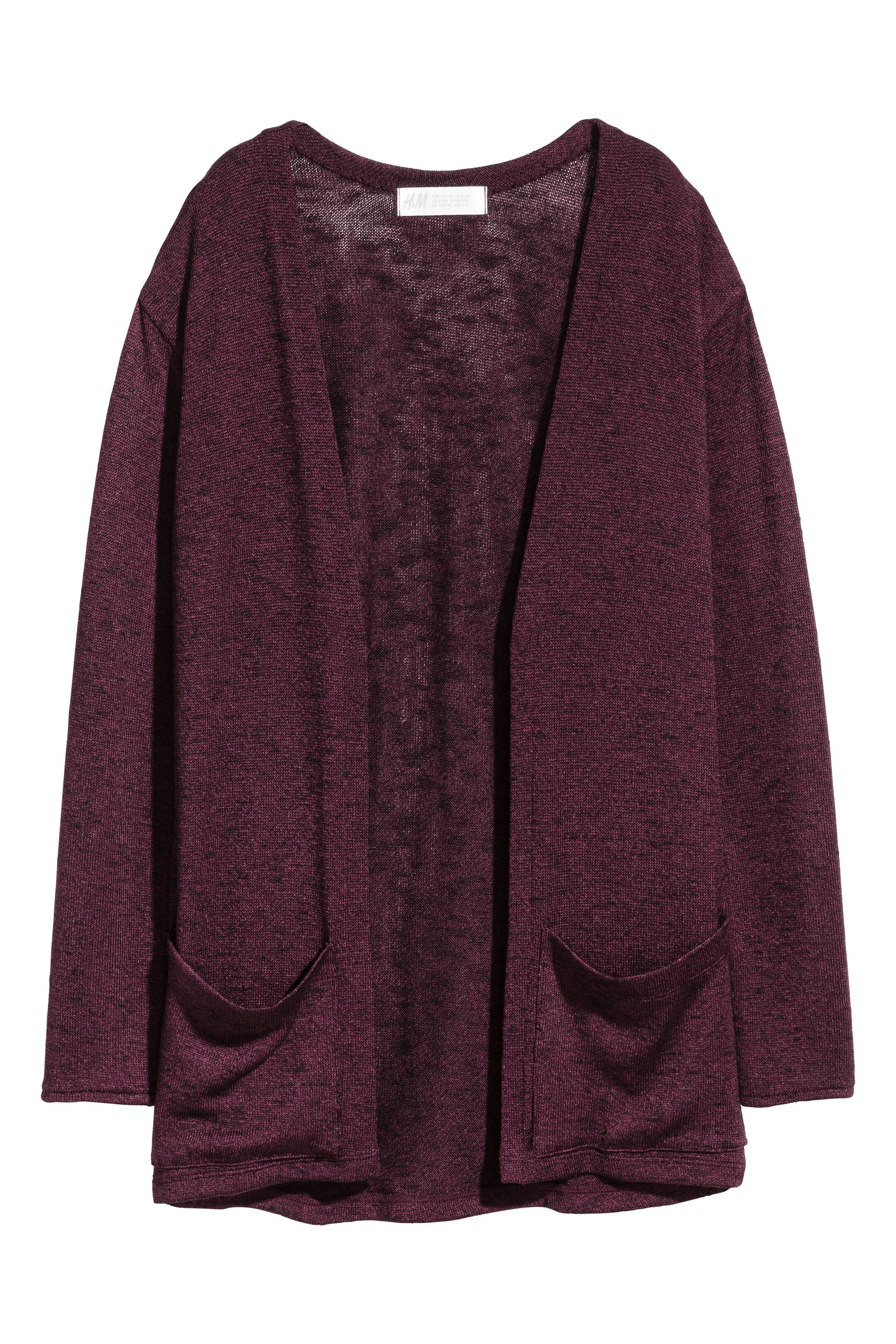 View larger image: Fine-knit cardigan - Burgundy - Kids | H&M GB 1