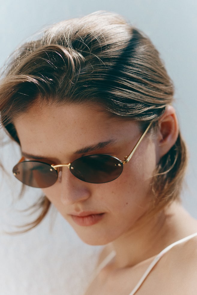 Oval sunglasses - Brown - 3