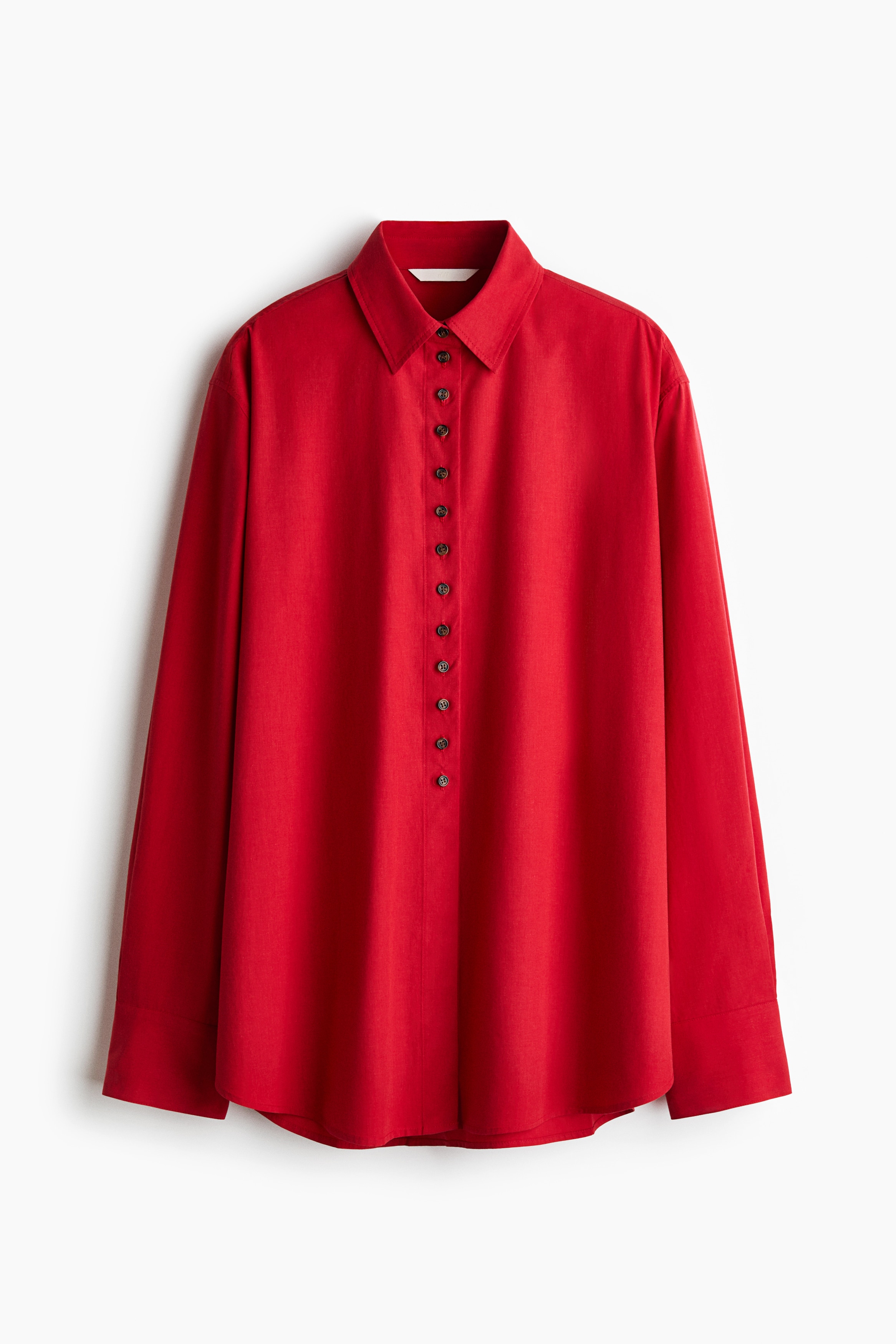 Oversized Bluse aus Modalmix - Rot