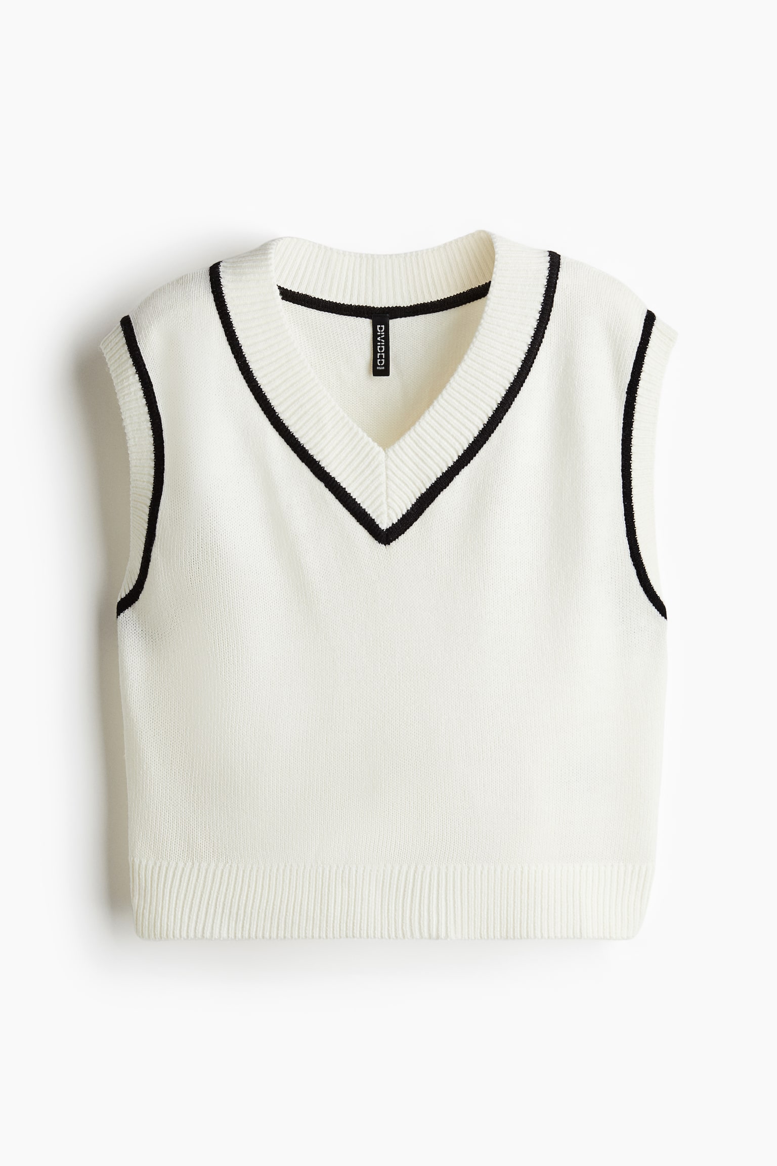 V-neck sweater vest - White/Black/Navy blue/Light beige/Light blue - 2